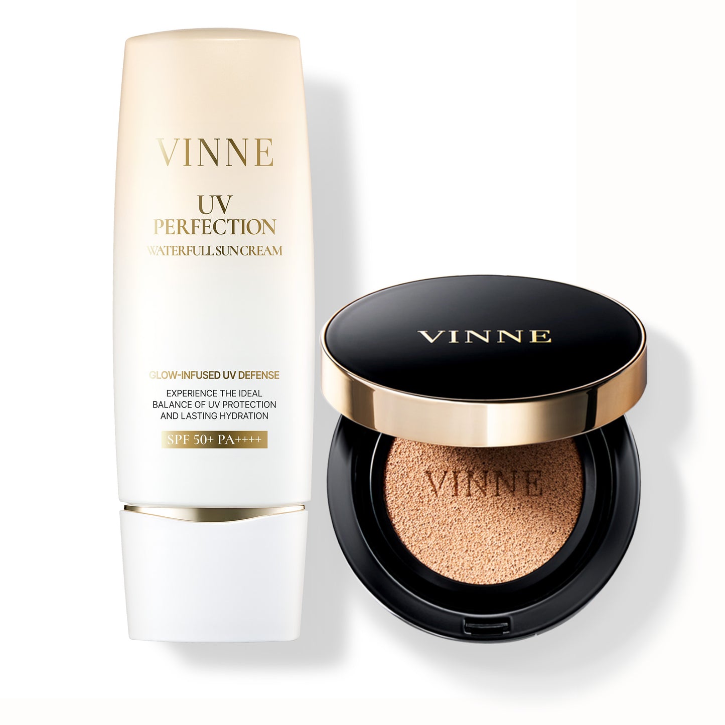 【セット】ツヤベースセット・SPF50+ PA++++(ラディアンスクッション・サンセラム)