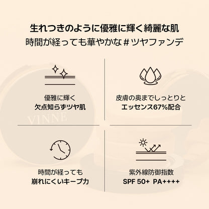 【セット】ツヤベースセット・SPF50+ PA++++（ラディアンスクッション・サンセラム）