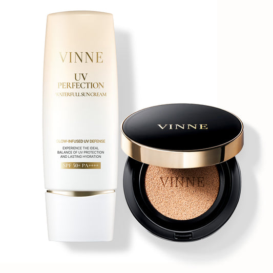 【セット】ツヤベースセット・SPF50+ PA++++（ラディアンスクッション・サンセラム）